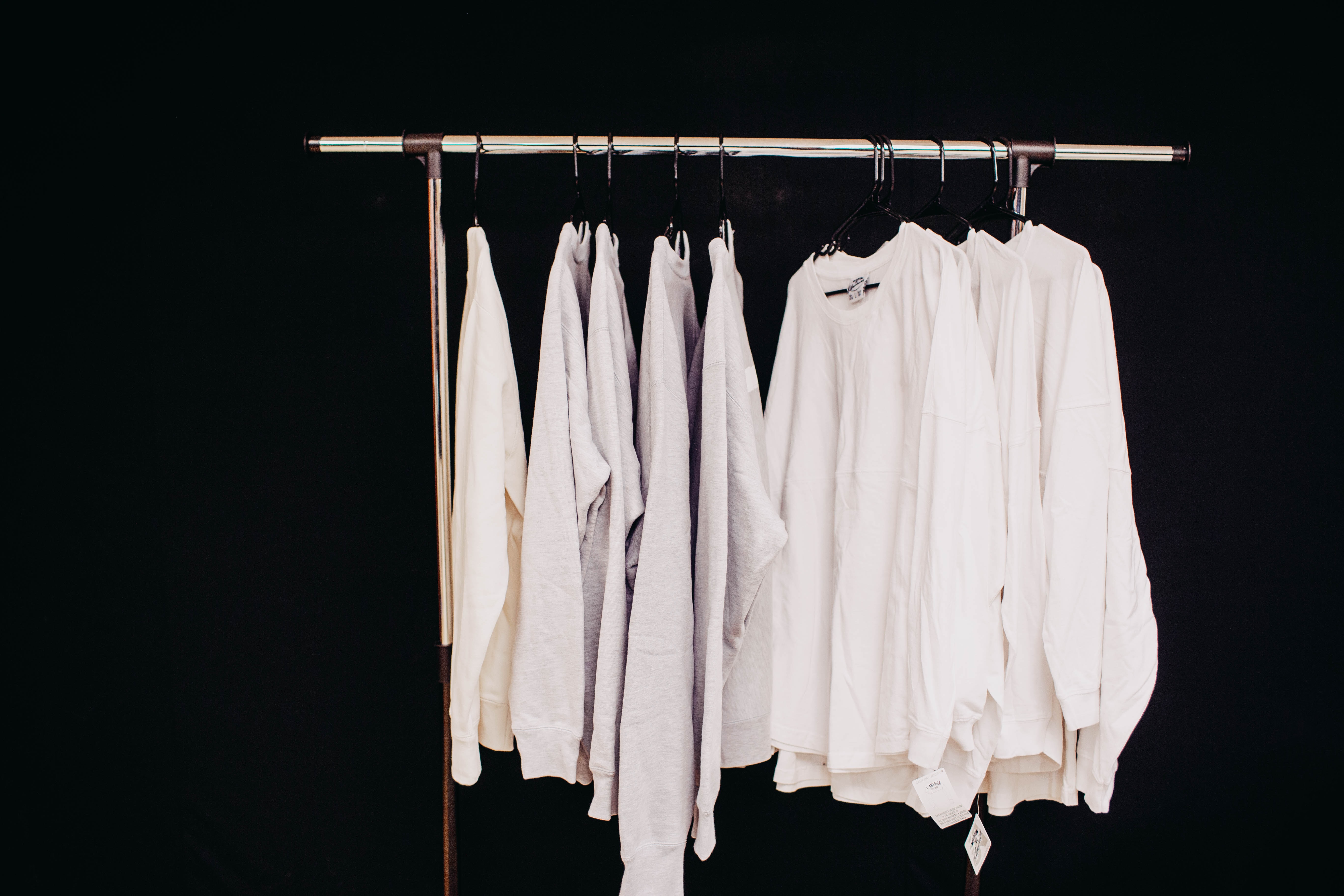 Clothing on a clothes rack